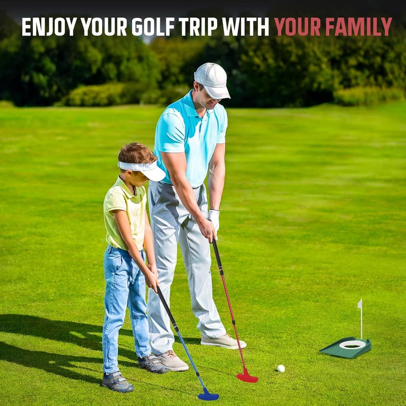 MultiOutools Golf Putters for Men and Women, 2 Pack Adjustable Golf Club Sets with 6 Balls & 2 Flag Cups, Two-Way Mini Putters Training Clubs for Children, Teenagers, Adults - Image 4